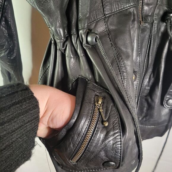Fitted 80s Black Leather Women's Jacket - Picture 6 of 14